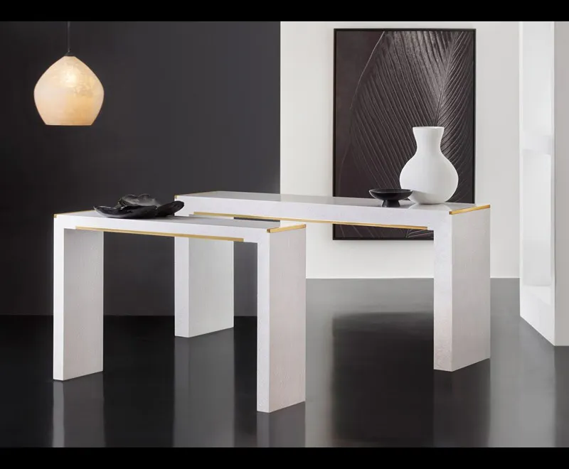 Modern History MH1187F02 Small Mirage Console White Lacewood Modern History MH1187F02 Small Mirage Console White Lacewood