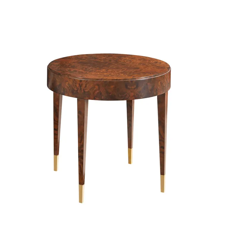 Modern History MH1200F01 Salena Round End Table Walnut Burl