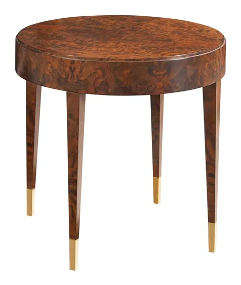 Modern History MH1200F01 Salena Round End Table Walnut Burl Modern History MH1200F01 Salena Round End Table Walnut Burl