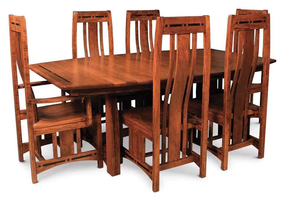Simply Amish MSA-4872-B Aspen Trestle Table with Inlay Simply Amish MSA-4872-B Aspen Trestle Table with Inlay