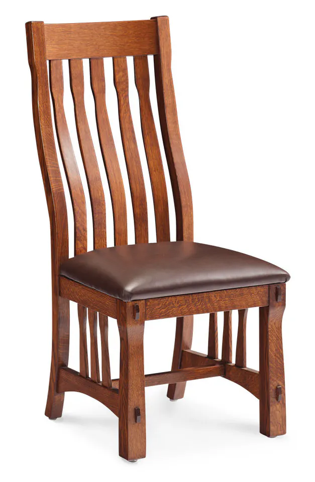 Simply Amish ECMRY-02A-L MaRyan Side Chair w/ Leather Cushion Seat Simply Amish ECMRY-02A-L MaRyan Side Chair w/ Leather Cushion Seat