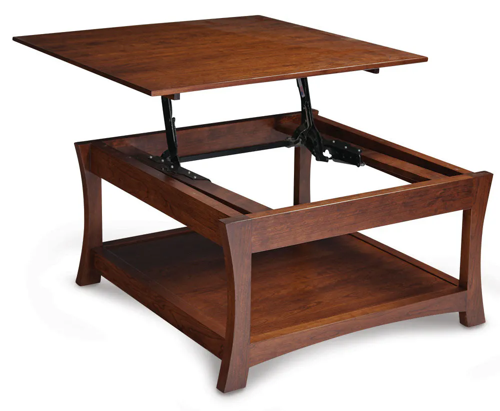 Simply Amish NOLOSC-LT Loft Square Coffee Table, Lift Top Simply Amish NOLOSC-LT Loft Square Coffee Table, Lift Top