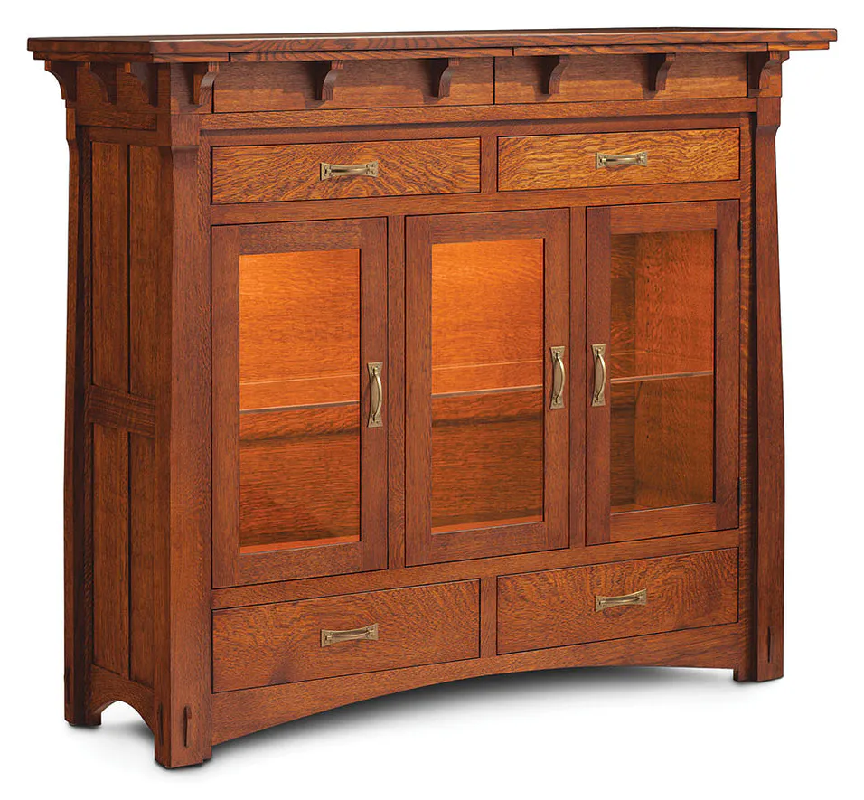 Simply Amish NWDCM3G MaRyan 3-Door Dining Cabinet with Glass Doors Simply Amish NWDCM3G MaRyan 3-Door Dining Cabinet with Glass Doors