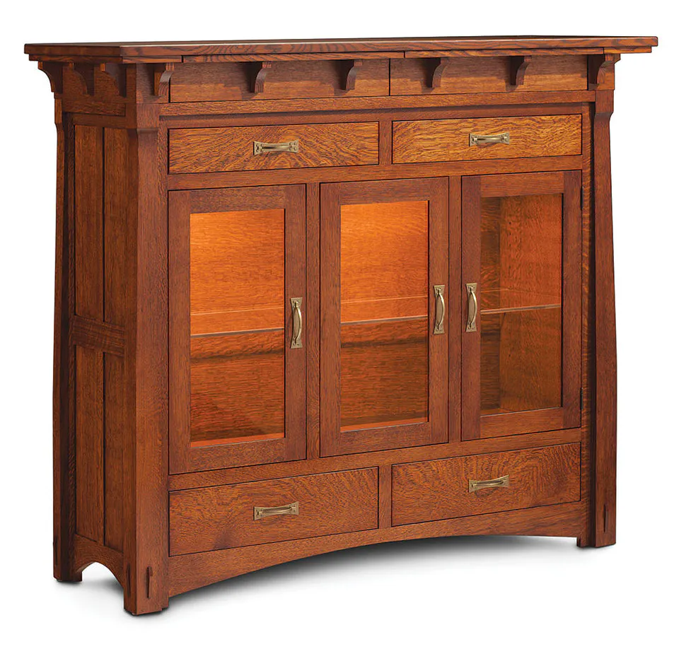 Simply Amish NWDCM3G MaRyan 3-Door Dining Cabinet with Glass Doors Simply Amish NWDCM3G MaRyan 3-Door Dining Cabinet with Glass Doors