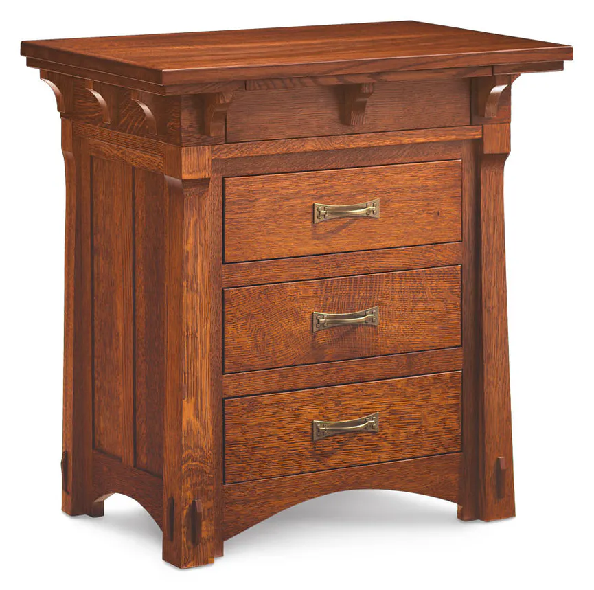 Simply Amish NWM19DBC MaRyan Deluxe 3-Drawer Nightstand Simply Amish NWM19DBC MaRyan Deluxe 3-Drawer Nightstand