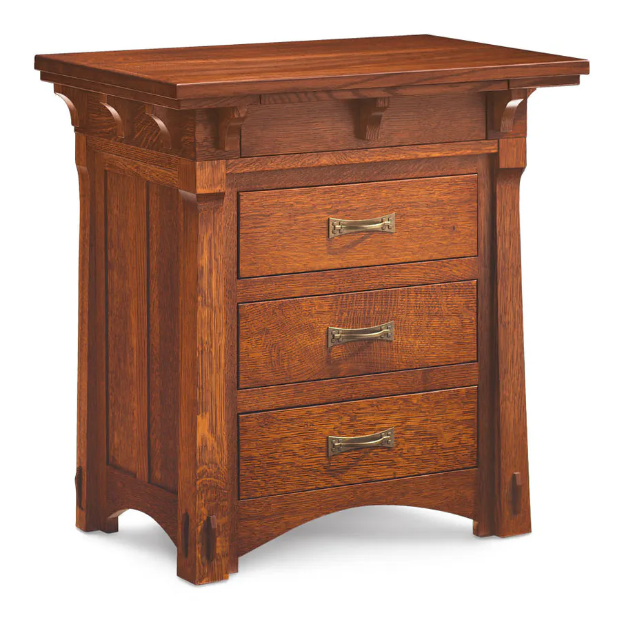 Simply Amish NWM19DBC MaRyan Deluxe 3-Drawer Nightstand Simply Amish NWM19DBC MaRyan Deluxe 3-Drawer Nightstand