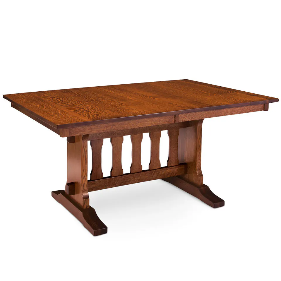 Simply Amish ETFRK-I13H03-2 Frankin Trestle II Table w/ Two 12″ Leaves
