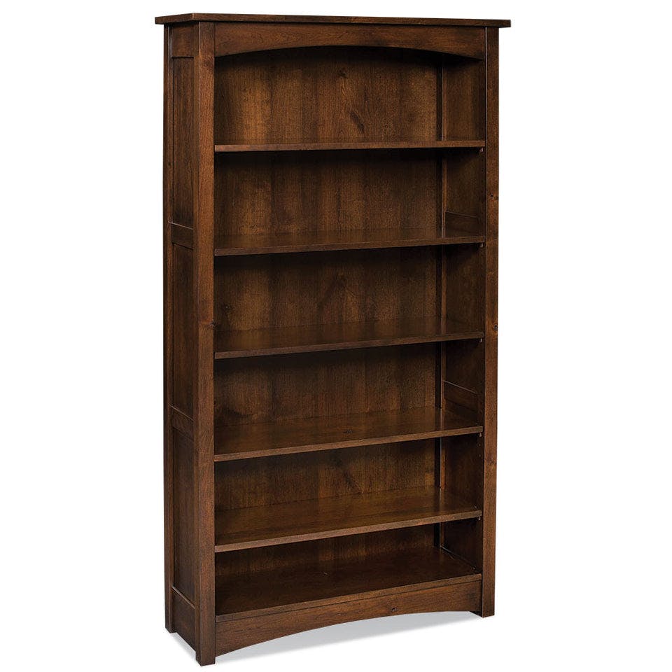 Simply Amish WOPMS-OPN-3830 Prairie Mission Open Bookcase w/ 1 Adjustable Shelf