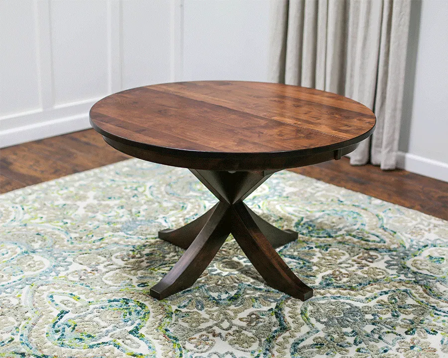 Simply Amish ETPAR-E06D22-O Parkdale Single Pedestal Table w/ 18" Sliding Butterfly Leaf Simply Amish ETPAR-E06D22-O Parkdale Single Pedestal Table w/ 18" Sliding Butterfly Leaf