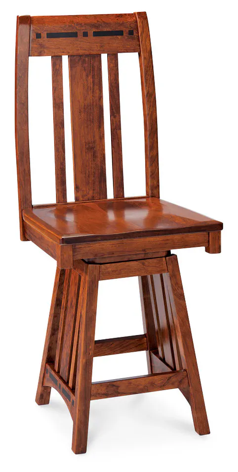 Simply Amish SAA24BS-F Aspen Swivel Barstool With Inlay Simply Amish SAA24BS-F Aspen Swivel Barstool With Inlay