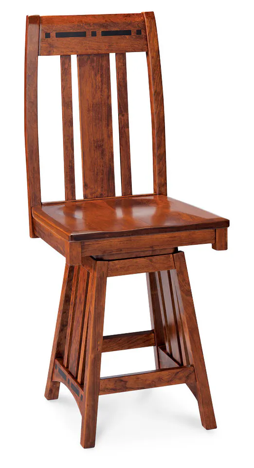 Simply Amish SAA24BS-F Aspen Swivel Barstool With Inlay Simply Amish SAA24BS-F Aspen Swivel Barstool With Inlay