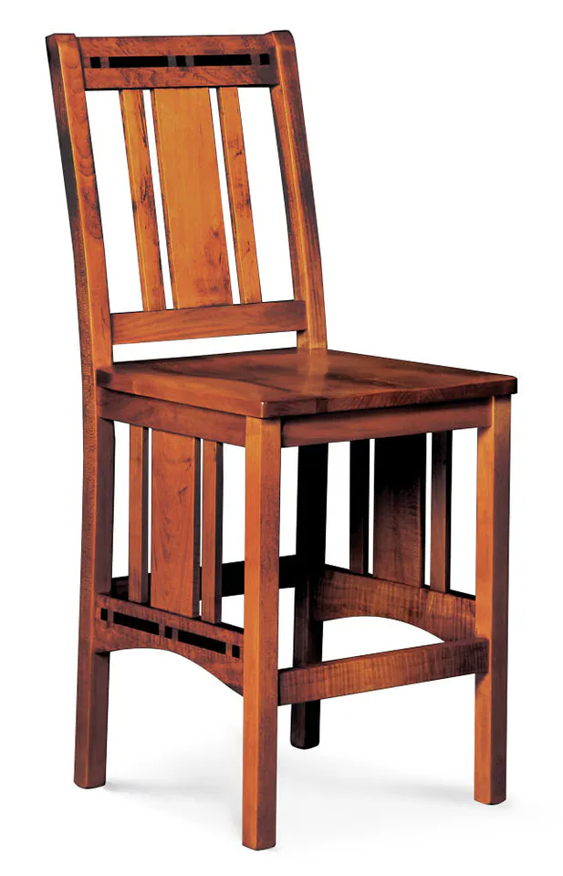 Simply Amish SAABS30-F Aspen Stationary Barstool With Inlay Simply Amish SAABS30-F Aspen Stationary Barstool With Inlay