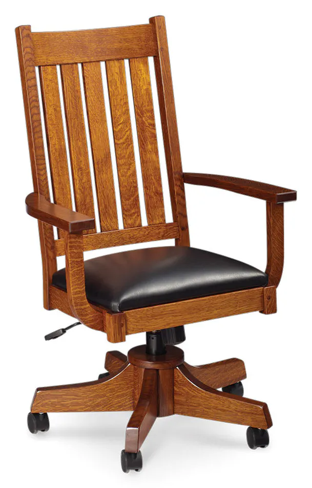Simply Amish SAGRADC-W Grant Arm Desk Chair w/ Wood Seat Simply Amish SAGRADC-W Grant Arm Desk Chair w/ Wood Seat