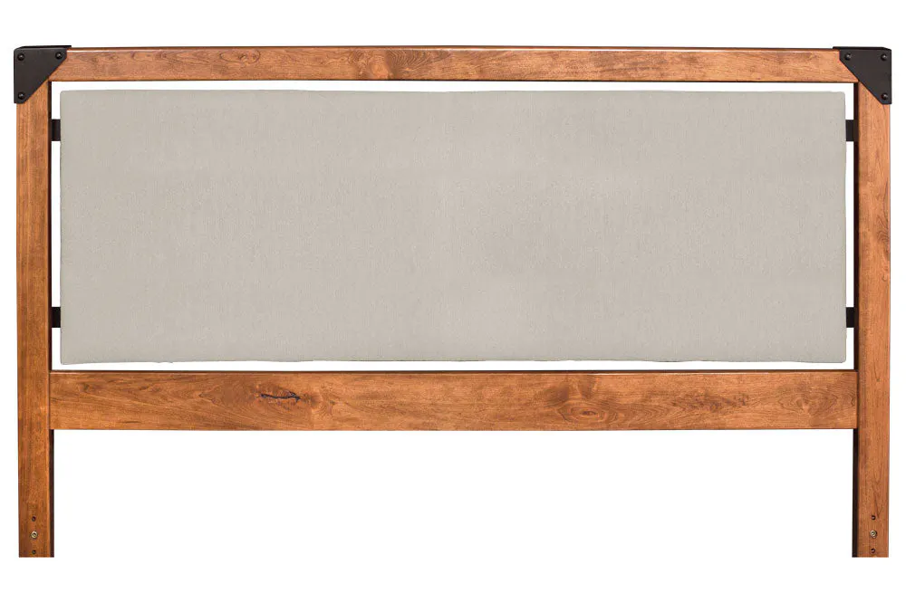 Simply Amish SBKOD-05B2+SAOKOD2-F Kodiak King Bed, Upholstered Headboard Simply Amish SBKOD-05B2+SAOKOD2-F Kodiak King Bed, Upholstered Headboard