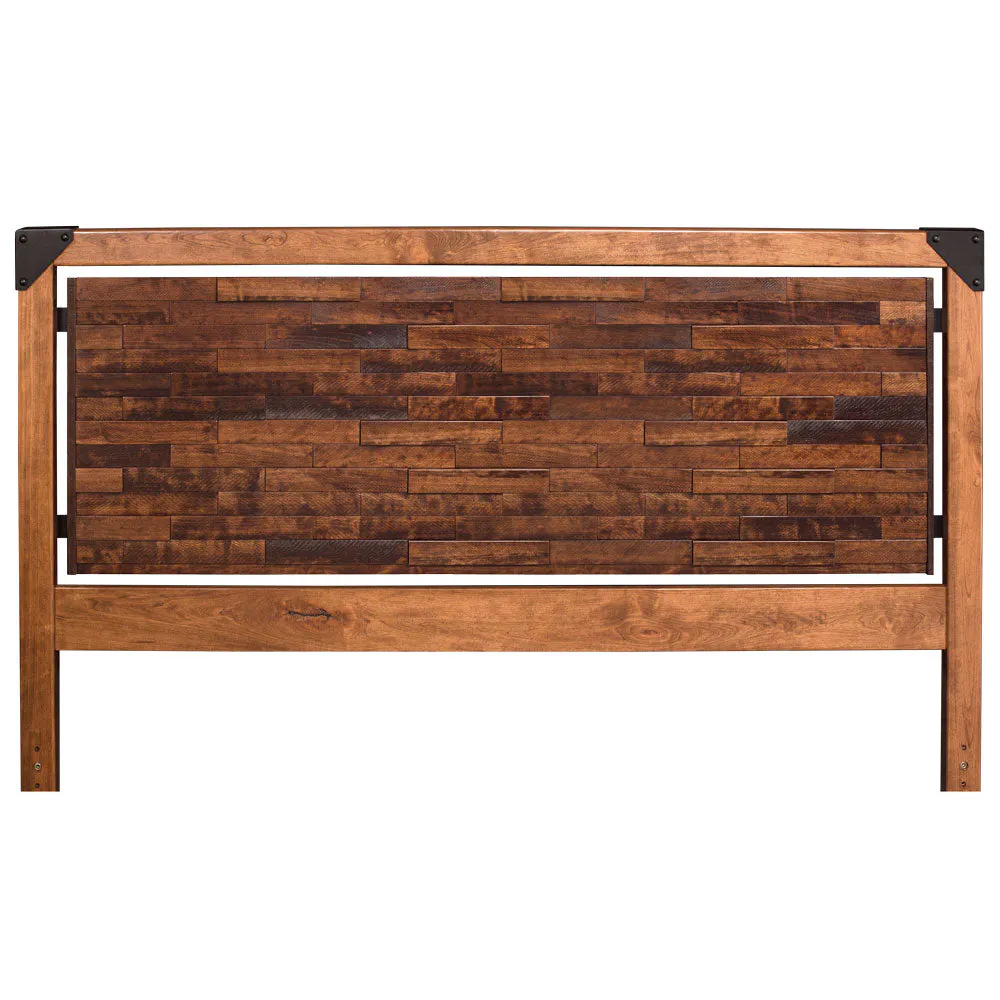 Simply Amish SBKOD-05B5+SAOKOD5-LSP Kodiak Twin Bed, Layered Slats Panel Headboard
