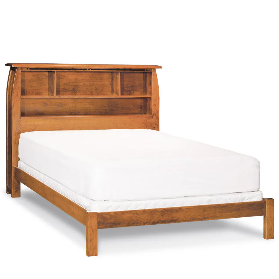 Simply Amish SBASP-01W5 Aspen Bookcase Twin Bed with Inlay