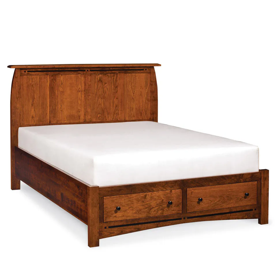 Simply Amish SBASP-05F5 Aspen Panel Twin Bed with Footboard Storage