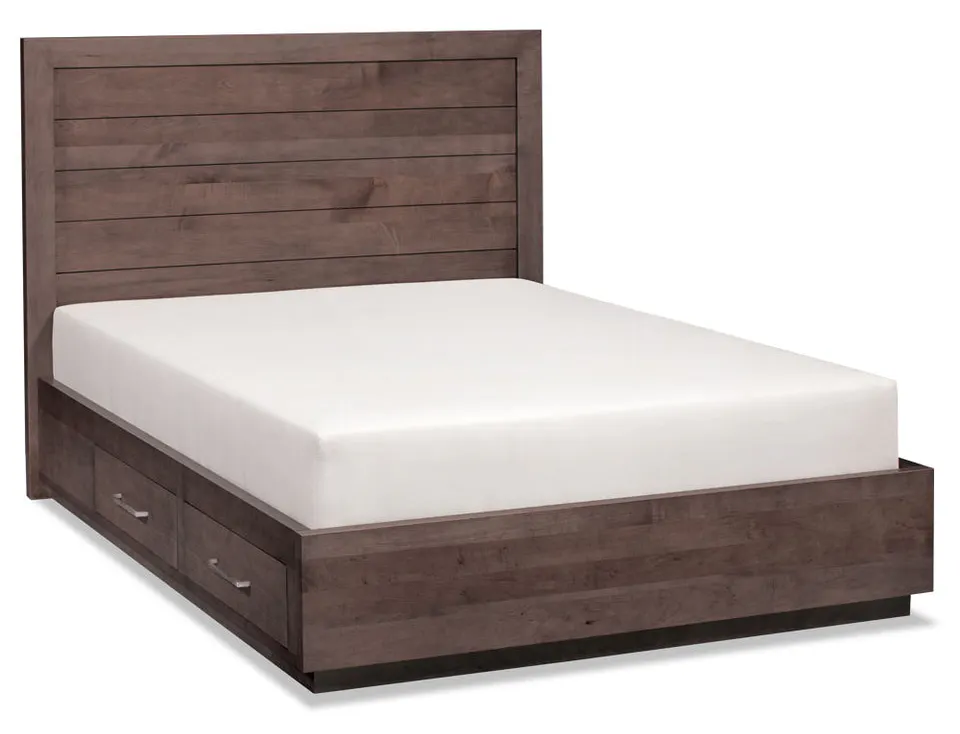 Simply Amish SBIRN-26S1 Ironwood Planked CA King Storage Bed Simply Amish SBIRN-26S1 Ironwood Planked CA King Storage Bed