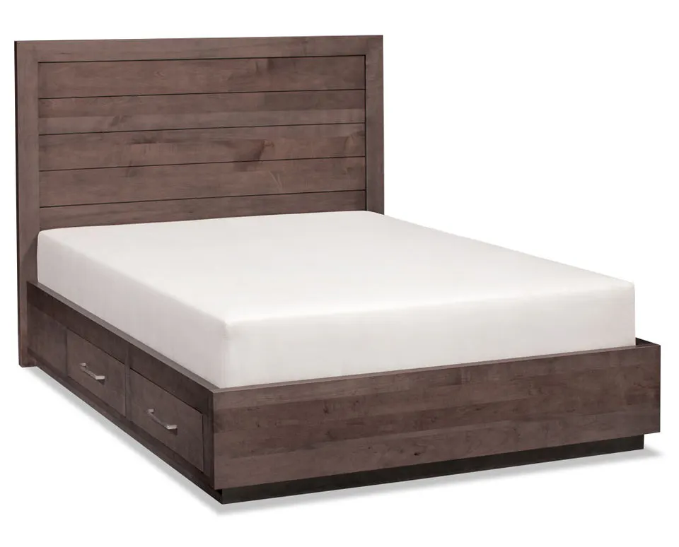 Simply Amish SBIRN-26S1 Ironwood Planked CA King Storage Bed Simply Amish SBIRN-26S1 Ironwood Planked CA King Storage Bed