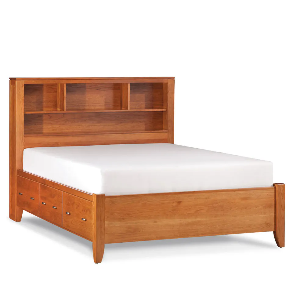 Simply Amish SBJUS-01W5 Justine Bookcase Twin Bed