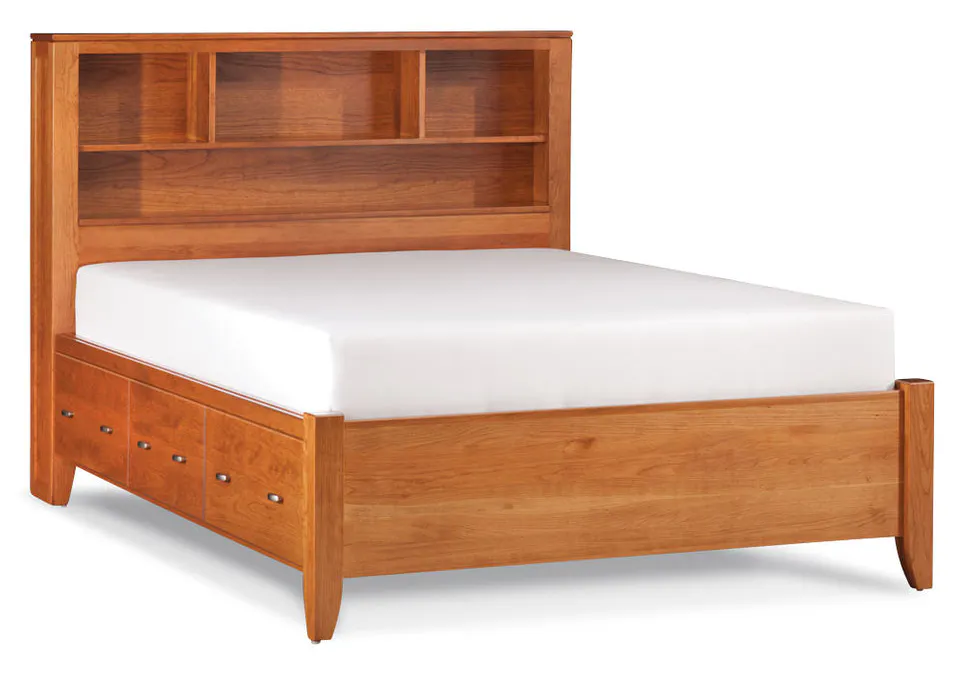 Simply Amish SBJUS-01W1 Justine Bookcase CA King Bed Simply Amish SBJUS-01W1 Justine Bookcase CA King Bed