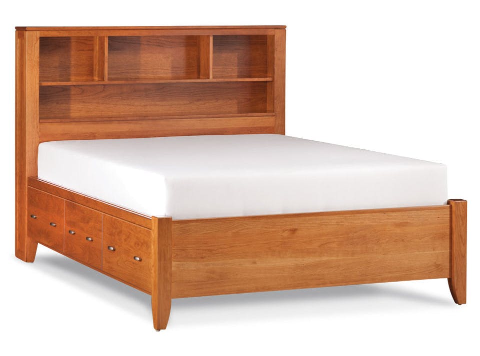 Simply Amish SBJUS-01W1 Justine Bookcase CA King Bed Simply Amish SBJUS-01W1 Justine Bookcase CA King Bed