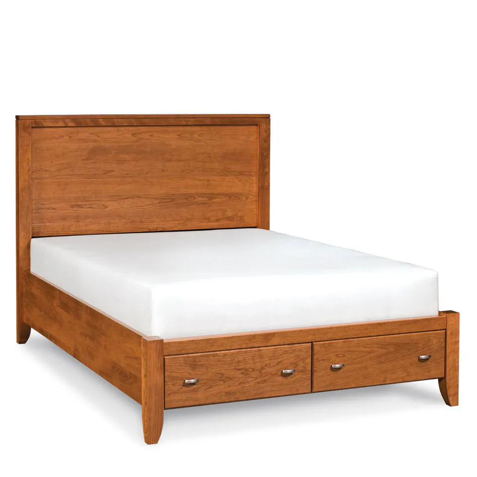 Simply Amish SBJUS-05F5 Justine Panel Twin Bed with Footboard Storage