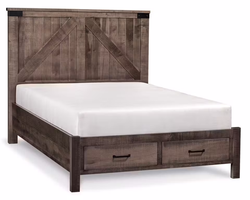 Simply Amish SBMOK-21F2 Montauk King 2- Panel Bed with Footboard Storage Simply Amish SBMOK-21F2 Montauk King 2- Panel Bed with Footboard Storage