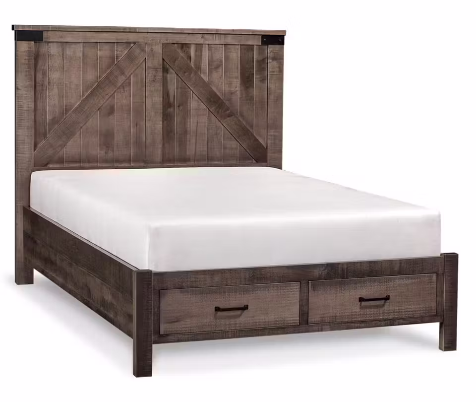 Simply Amish SBMOK-21F2 Montauk King 2- Panel Bed with Footboard Storage Simply Amish SBMOK-21F2 Montauk King 2- Panel Bed with Footboard Storage