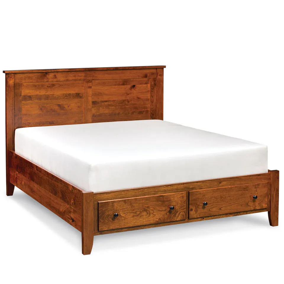 Simply Amish SBSHD-05F5 Shenandoah Twin Deluxe Bed with Footboard Storage