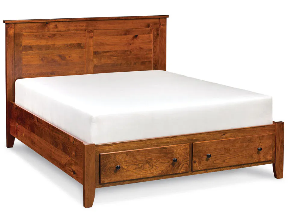 Simply Amish SBSHD-05F2 Shenandoah King Deluxe Bed with Footboard Storage Simply Amish SBSHD-05F2 Shenandoah King Deluxe Bed with Footboard Storage