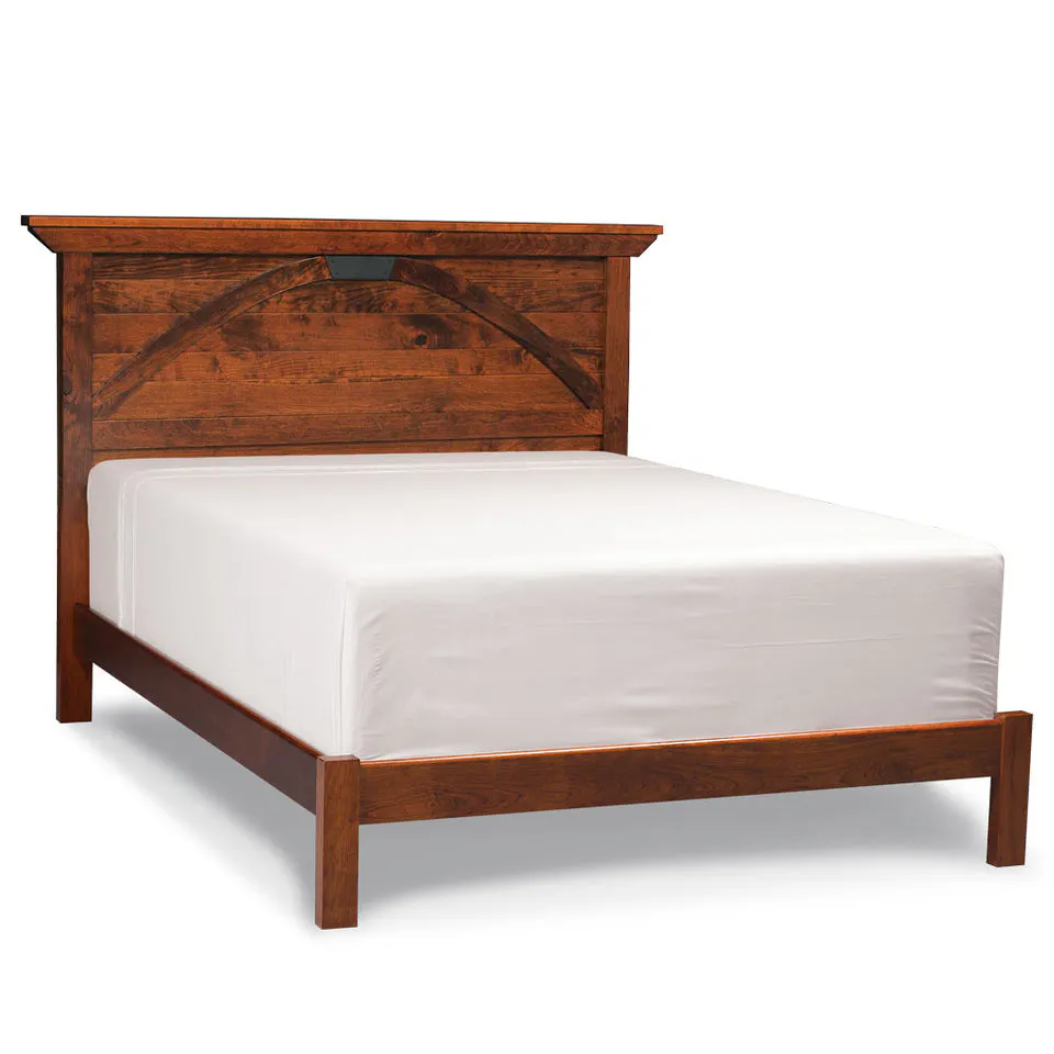 Simply Amish SBTRB-05W5 B&O Railroad Trestle Bridge Twin Panel Bed with Wood Frame
