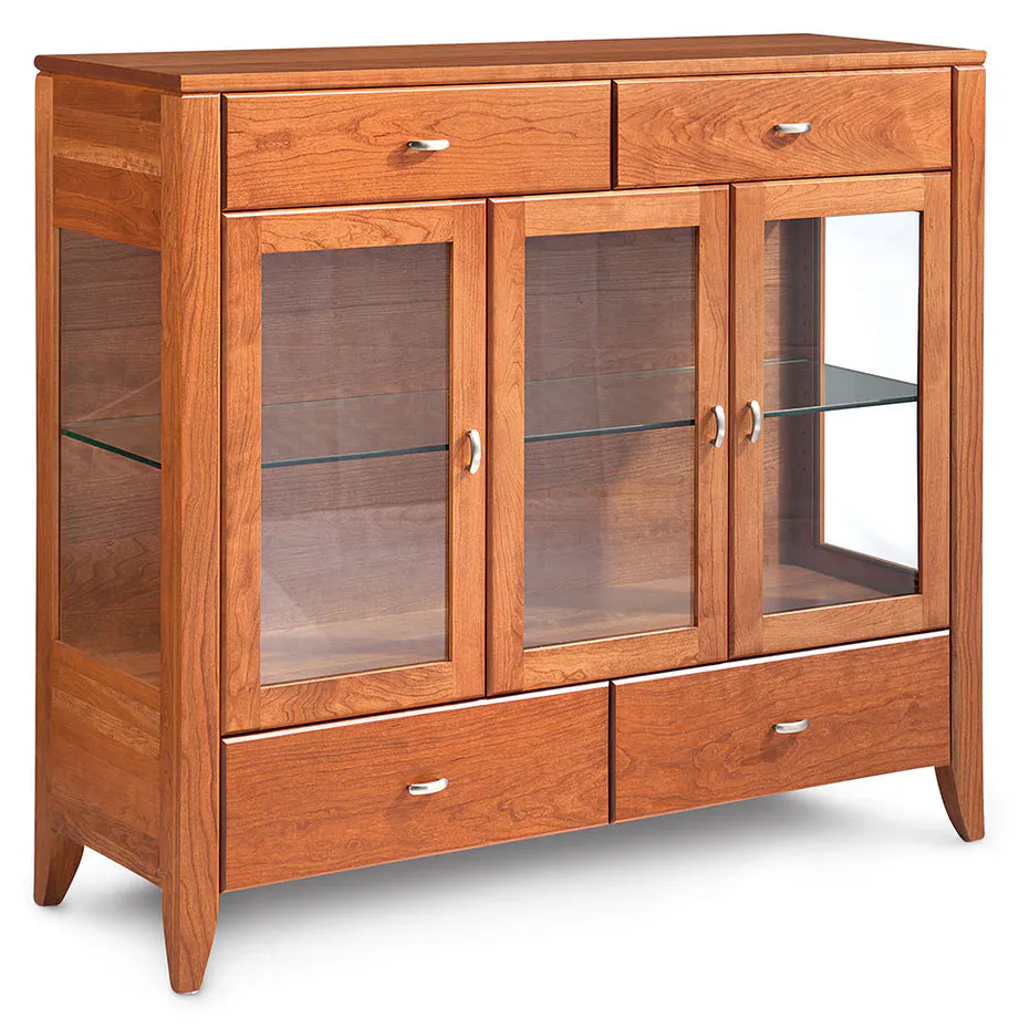 Simply Amish SCDCJS3W Justine Dining Cabinet, 3 Door w/ Wood Doors and Ends Simply Amish SCDCJS3W Justine Dining Cabinet, 3 Door w/ Wood Doors and Ends
