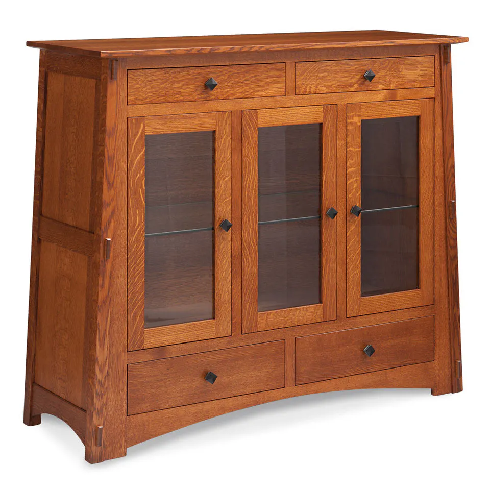 Simply Amish SCDCMC3W McCoy Dining Cabinet, 3 door w/ Wood Doors