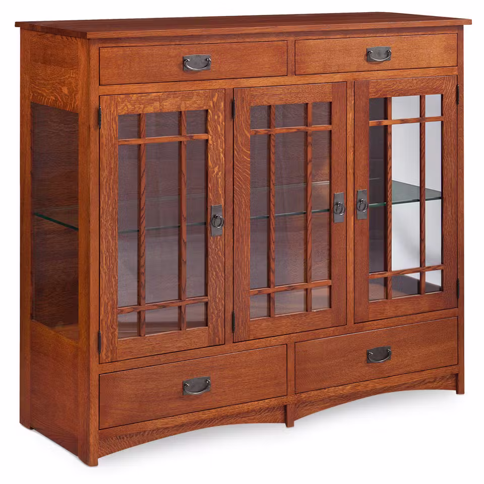 Simply Amish SCDCPM2G Prairie Mission Dining Cabinet, 2-Door Simply Amish SCDCPM2G Prairie Mission Dining Cabinet, 2-Door