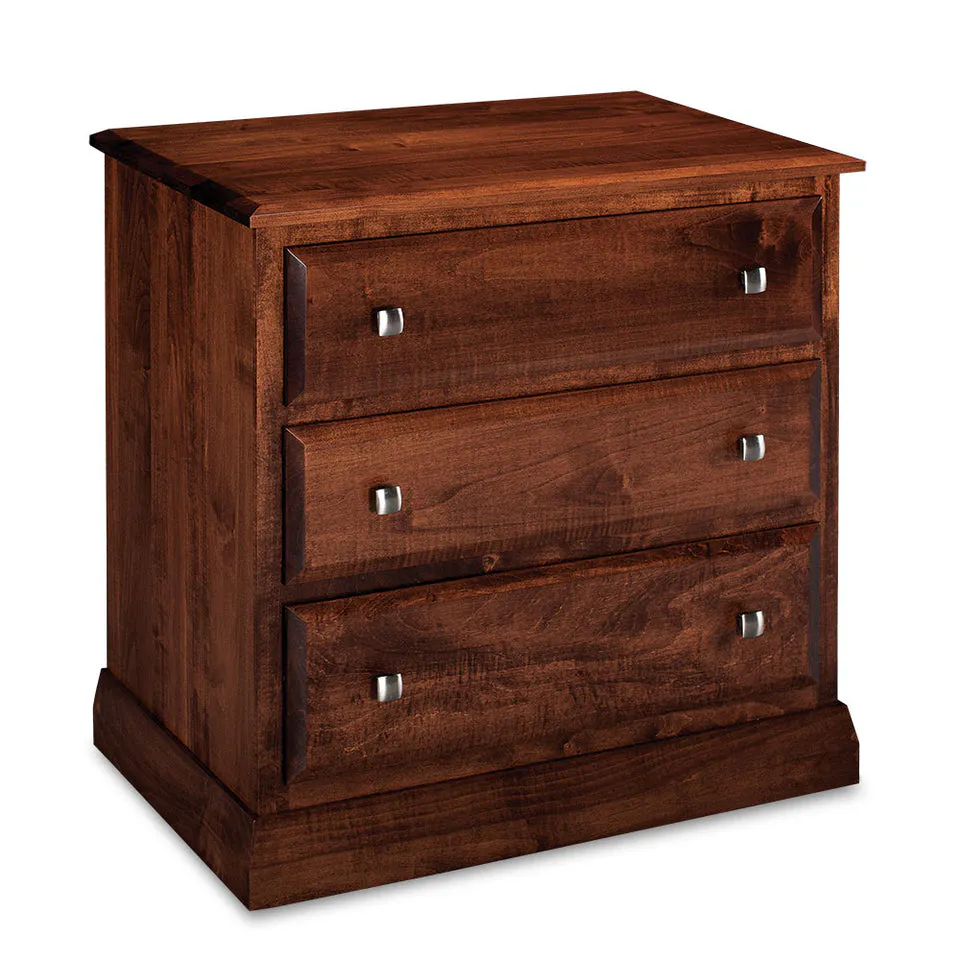 Simply Amish SNCBN-02C4 Colburn Nightstand with Drawers, Extra Wide