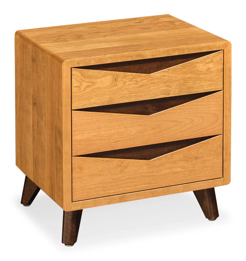 Simply Amish SNELR-02C1 Elroy 3-Drawer Nightstand Simply Amish SNELR-02C1 Elroy 3-Drawer Nightstand