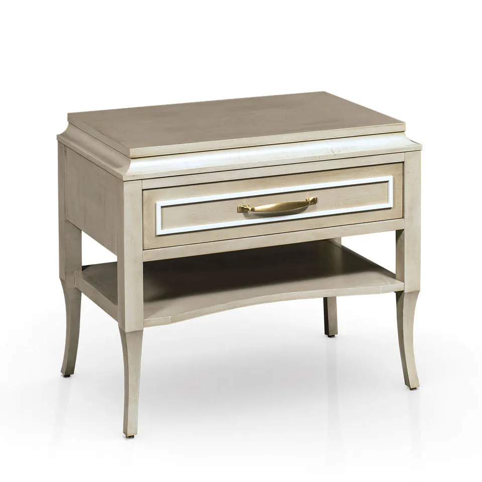 Simply Amish SNHAL-10A1 Haley Nightstand with Shelf, Extra Wide