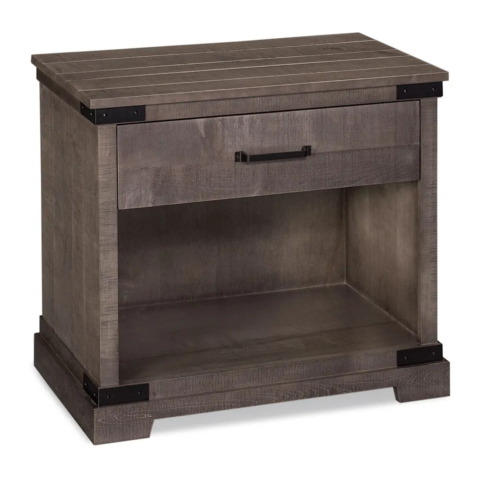 Simply Amish SNMOK-09A4 Montauk Nightstand with Opening, Extra Wide