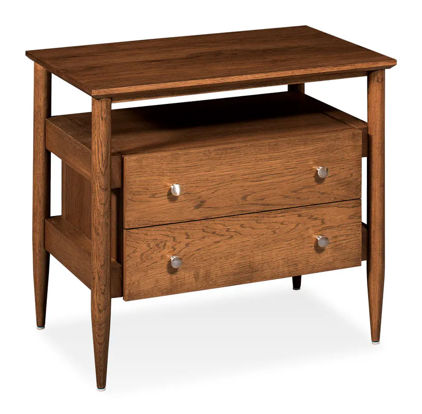 Simply Amish SNNOL-08B1 Nolan 2-Drawer Nightstand with Open Cubby Simply Amish SNNOL-08B1 Nolan 2-Drawer Nightstand with Open Cubby