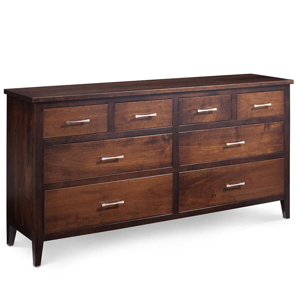 Simply Amish SSCRA-08H3 Crawford 8-Drawer Dresser, 72″w