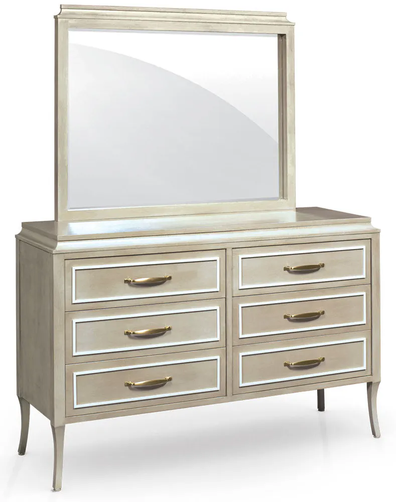 Simply Amish SMHAL-13A2 Haley 6 Drawer Mirror Simply Amish SMHAL-13A2 Haley 6 Drawer Mirror