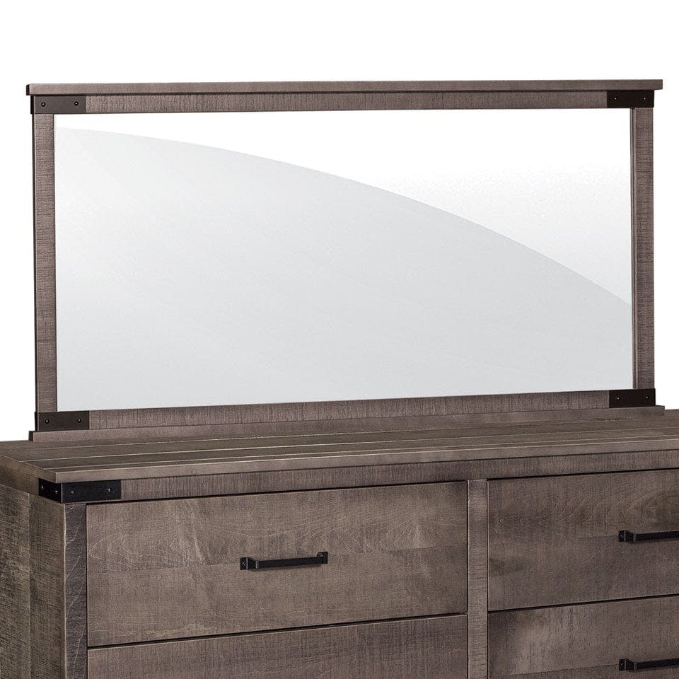 Simply Amish SMMOK-06B2 Montauk 8-Drawer Dresser Mirror, 60.5″