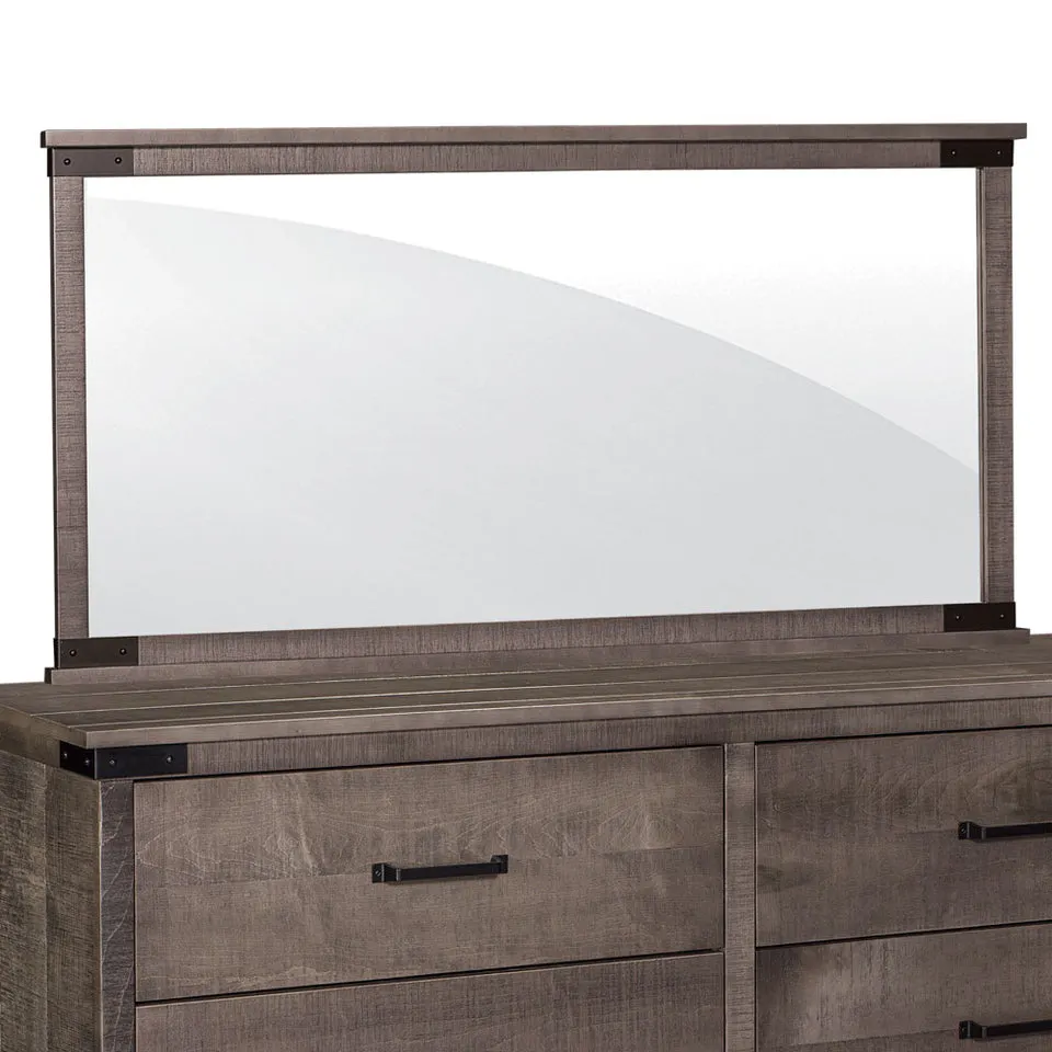 Simply Amish SMMOK-06B1 Montauk 8-Drawer Dresser Mirror, 50.5″