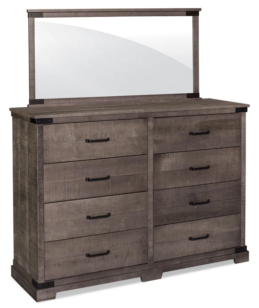 Simply Amish SMMOK-06B2 Montauk 8-Drawer Dresser Mirror, 60.5" Simply Amish SMMOK-06B2 Montauk 8-Drawer Dresser Mirror, 60.5"