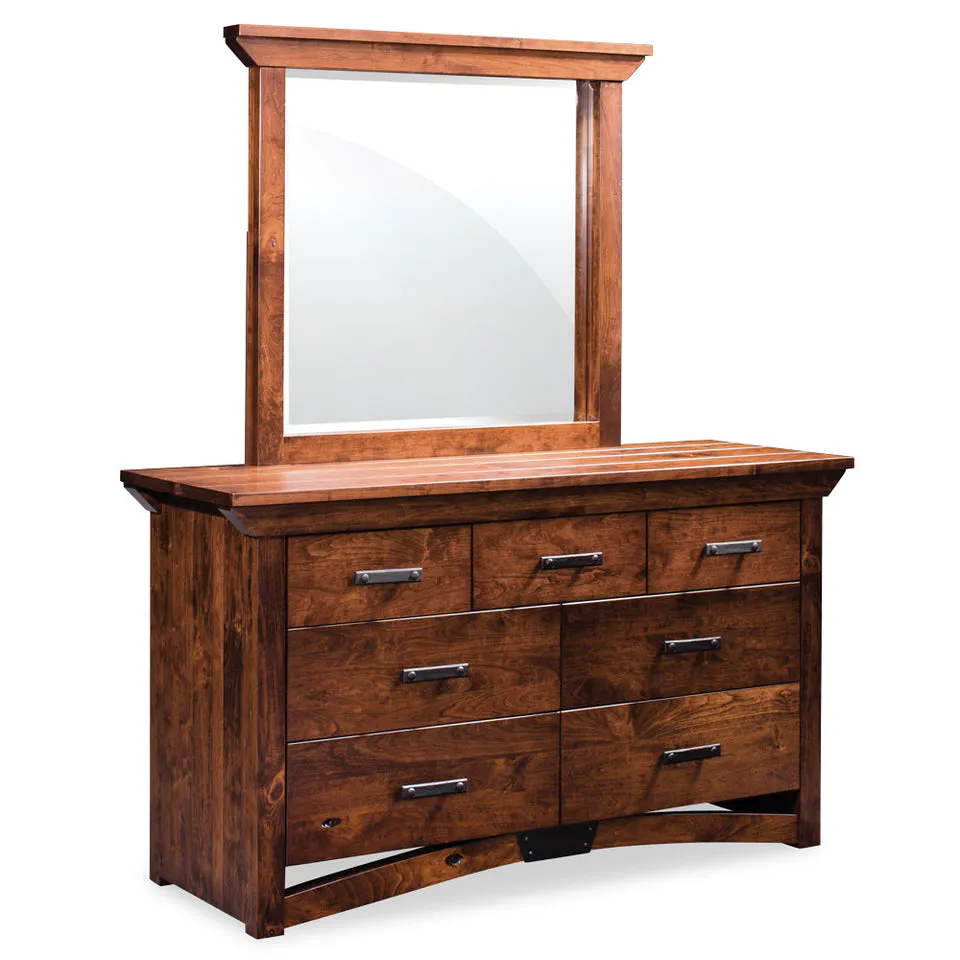 Simply Amish SSTRB-08G3 B&O Railroad Trestle Bridge 7-Drawer Dresser