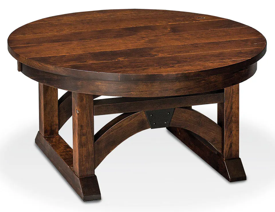 Simply Amish LOTRB-23C0 B&O Railroad Trestle Bridge Round Coffee Table, 36" Simply Amish LOTRB-23C0 B&O Railroad Trestle Bridge Round Coffee Table, 36"