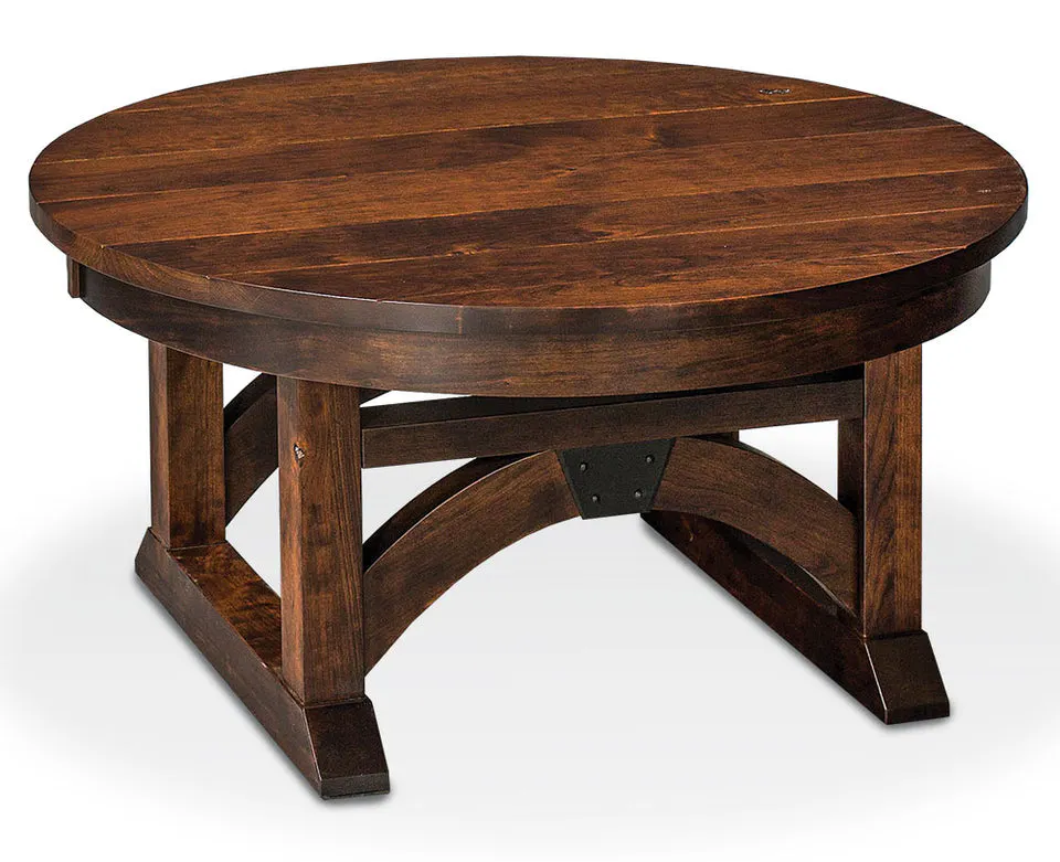 Simply Amish LOTRB-23C0 B&O Railroad Trestle Bridge Round Coffee Table, 36" Simply Amish LOTRB-23C0 B&O Railroad Trestle Bridge Round Coffee Table, 36"