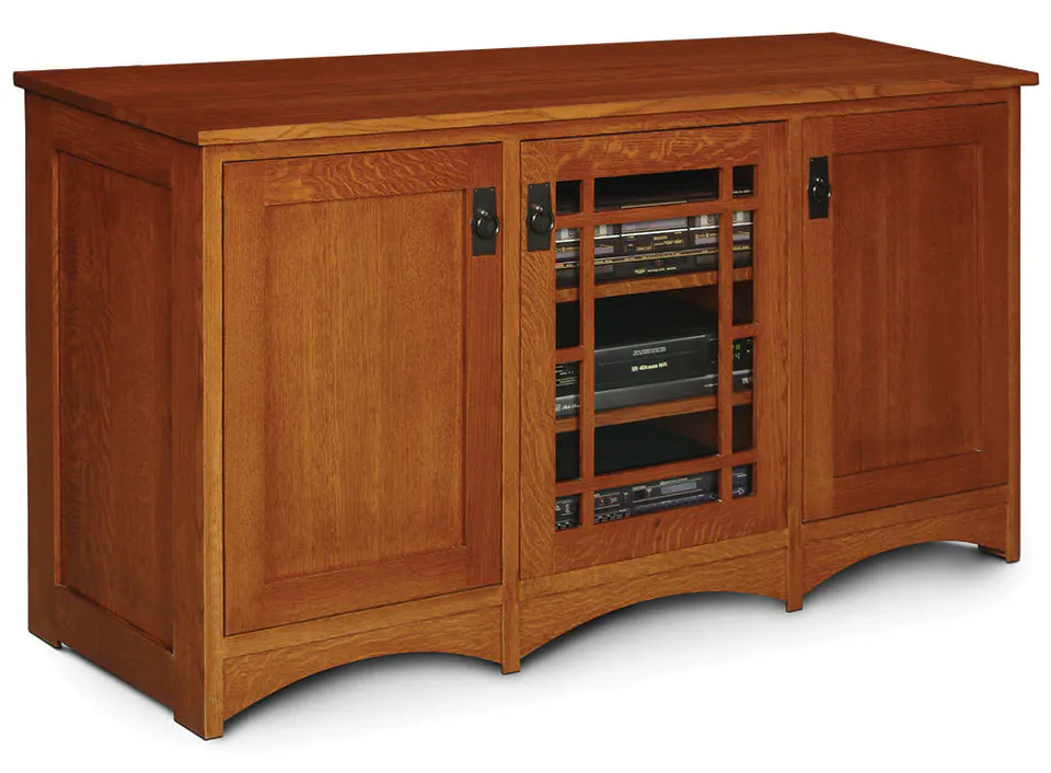 Simply Amish TS135PM Prairie Mission 3-Door TV Stand Simply Amish TS135PM Prairie Mission 3-Door TV Stand