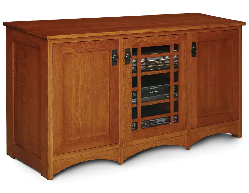 Simply Amish TS135PM Prairie Mission 3-Door TV Stand Simply Amish TS135PM Prairie Mission 3-Door TV Stand